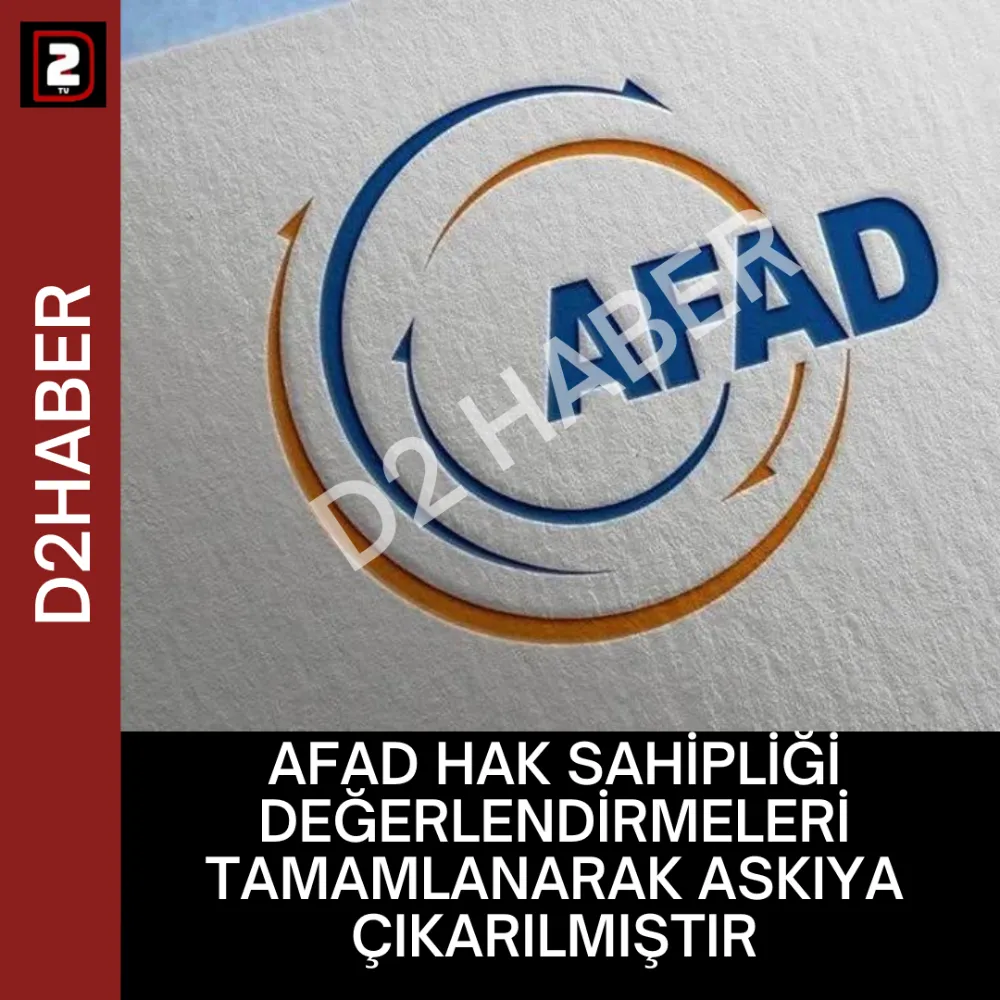 AFAD Hak Sahipliği Değerlendirmeleri tamamlanarak Askıya çıkarılmıştır