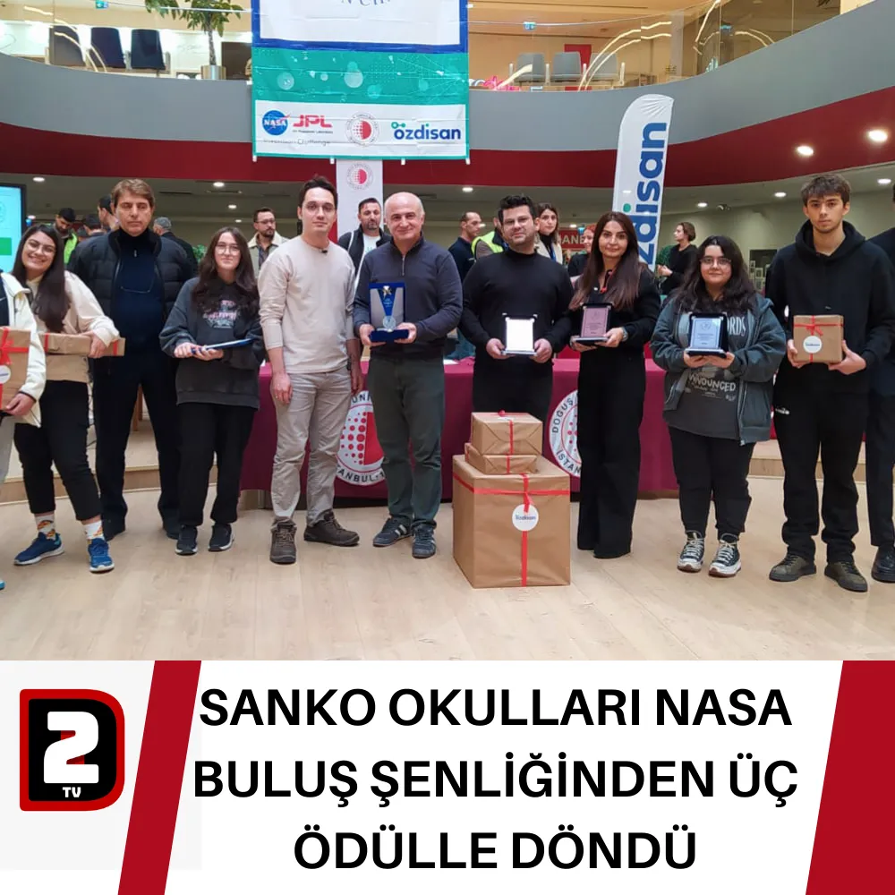 SANKO OKULLARI NASA BULUŞ ŞENLİĞİNDEN ÜÇ ÖDÜLLE DÖNDÜ