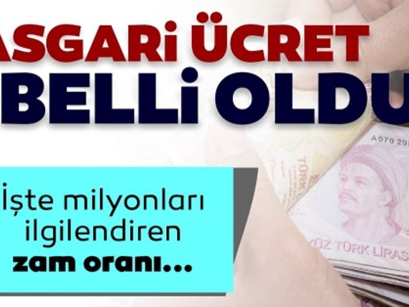 Yeni asgari ücret belli oldu