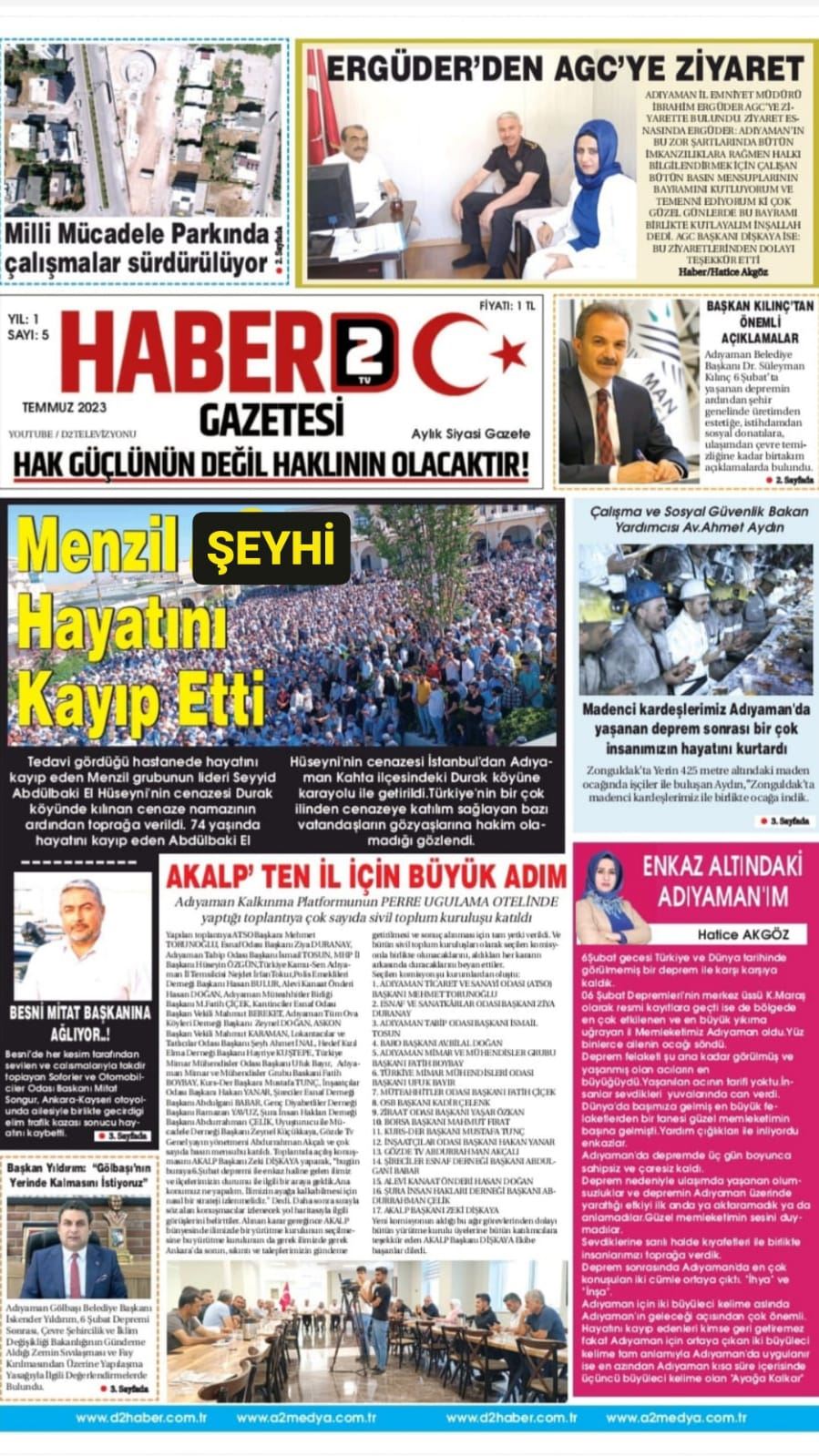 GAZETEMİZ YAYINDA