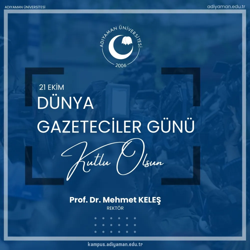 DünyaGazetecilerGünü kutlu olsun.  Prof. Dr. Mehmet Keleş