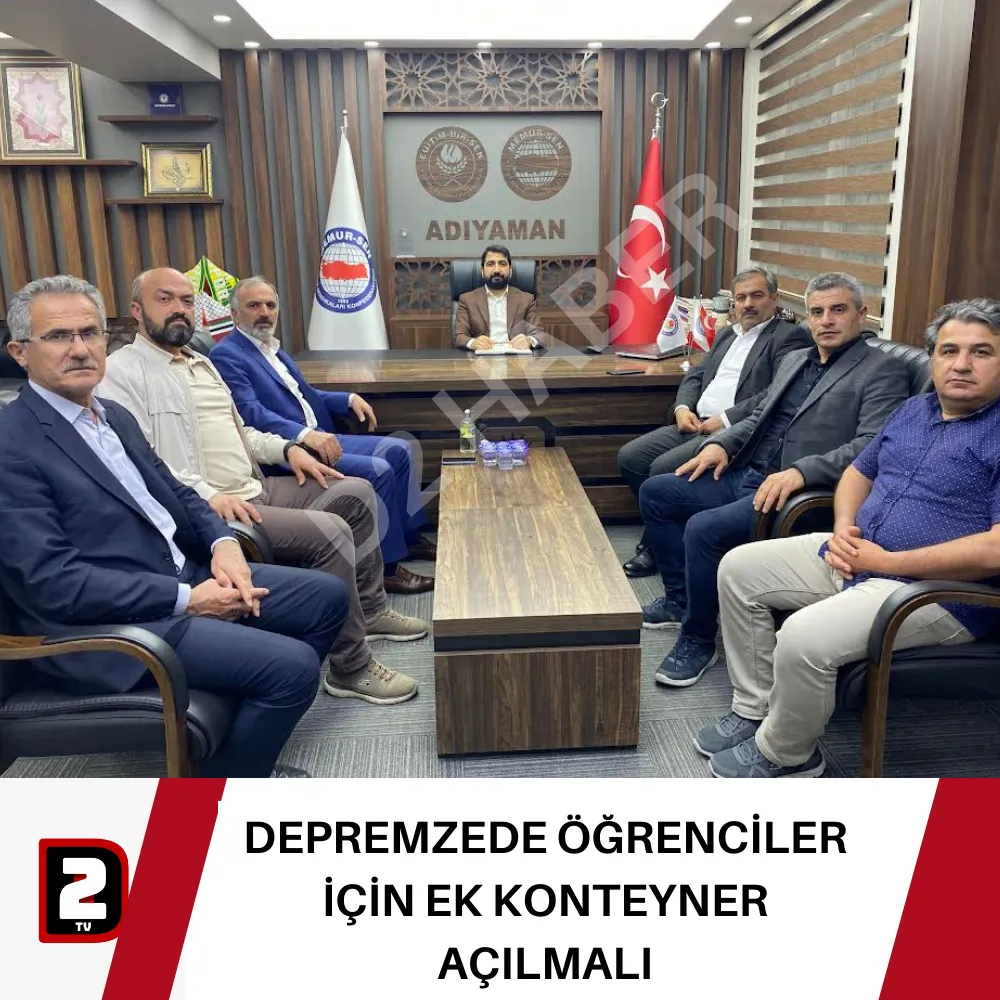 DEPREMZEDE ÖĞRENCİLER İÇİN EK KONTEYNER AÇILMALI