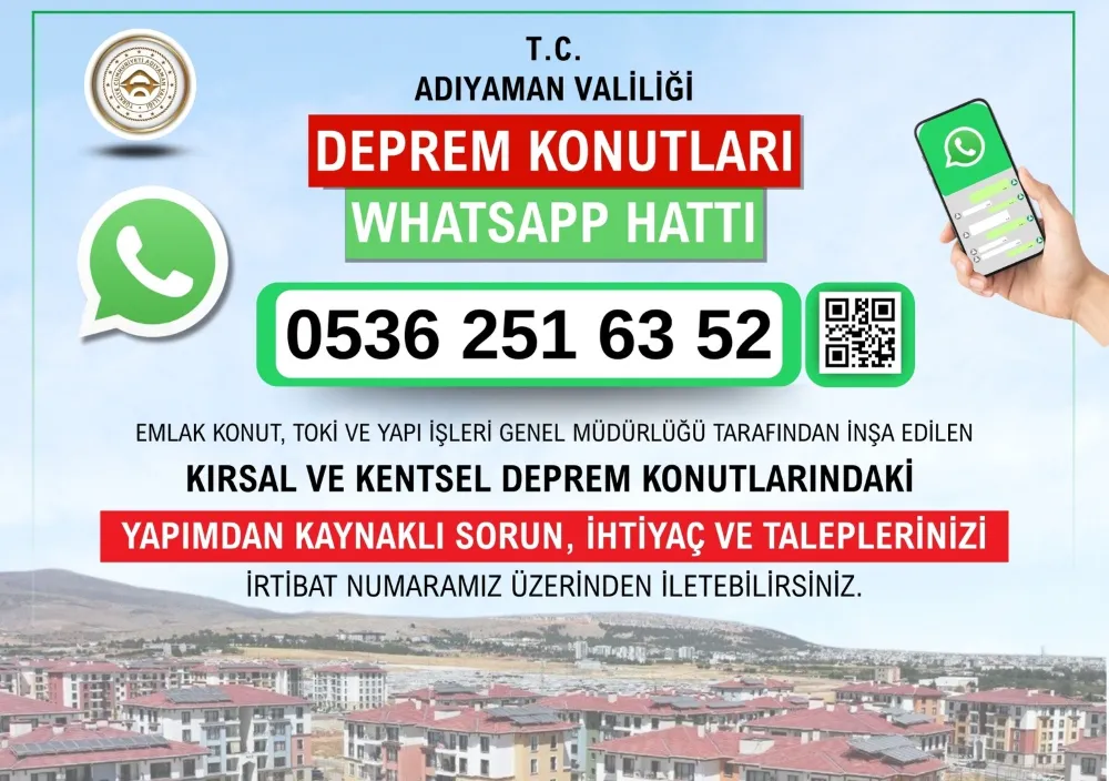 ADIYAMAN VALİLİĞİNDEN 📢 ÖNEMLİ DUYURU 📢