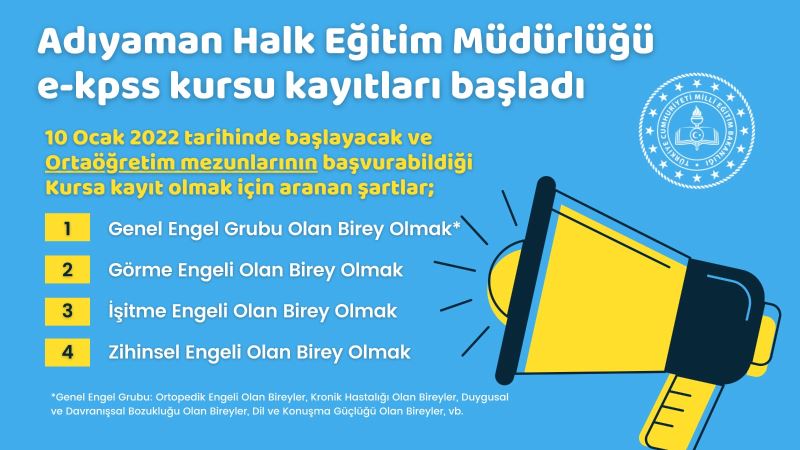 Engelli Kardeşlerimiz İçin KPSS Kursu Başlıyor