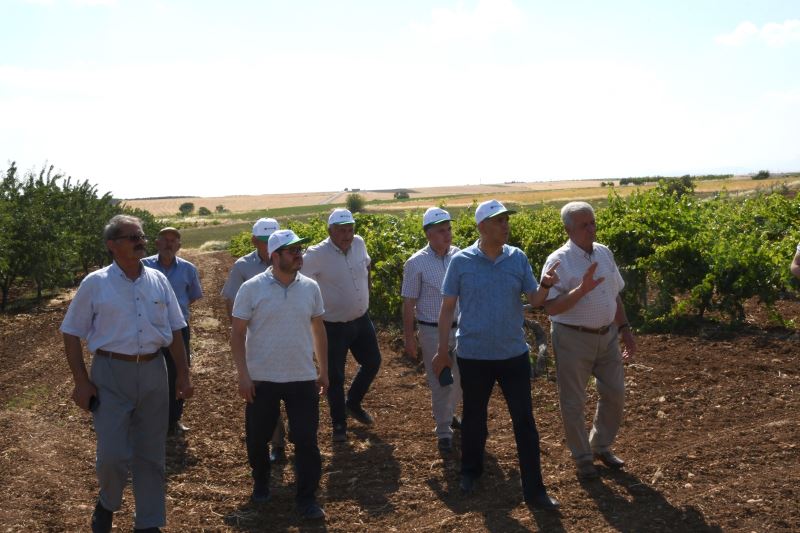 VALİ MAHMUT ÇUHADAR, ADIYAMAN’IN MEYVE FİDANI ÜRETİM MERKEZİ BOZHÜYÜK KÖYÜ’NDE…